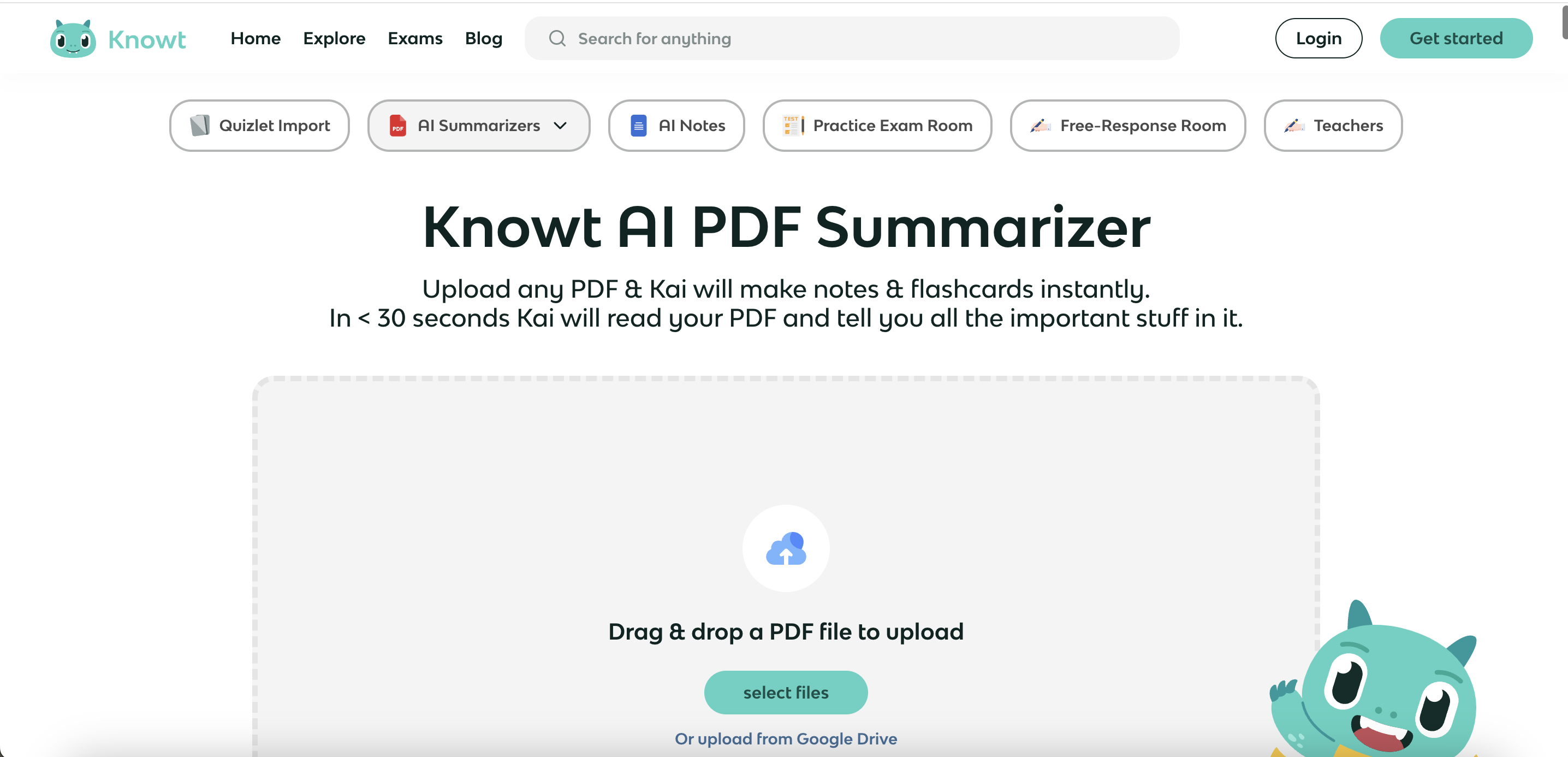 Knowt AI PDF Summarizer