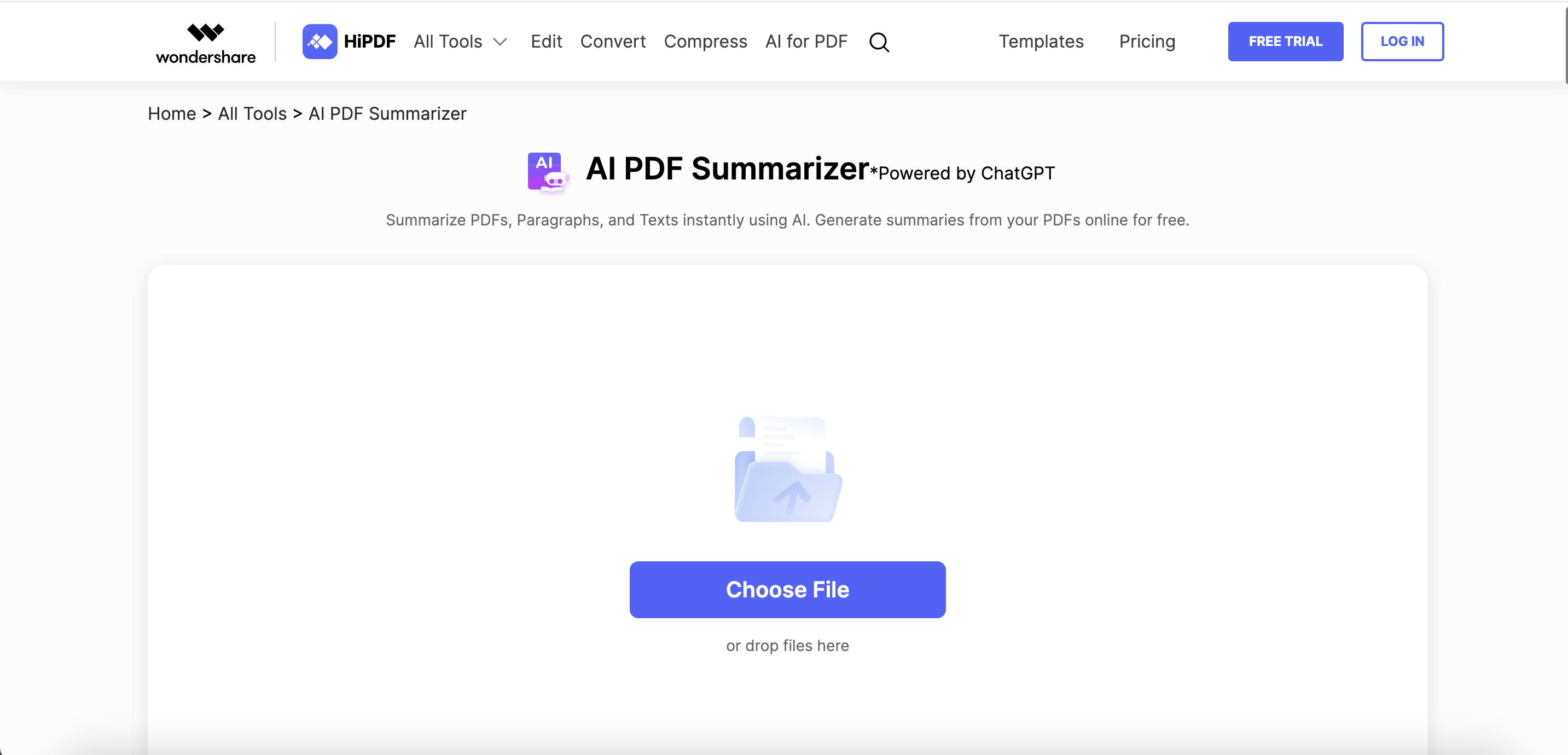 HiPDF AI PDF Summarizer